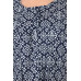 Navy Blue Printed Cotton Nighty for Women – Comfortable Maxi Night Dress