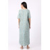 Light Blue Printed Cotton Nighty for Women – Comfortable Maxi Night Dress